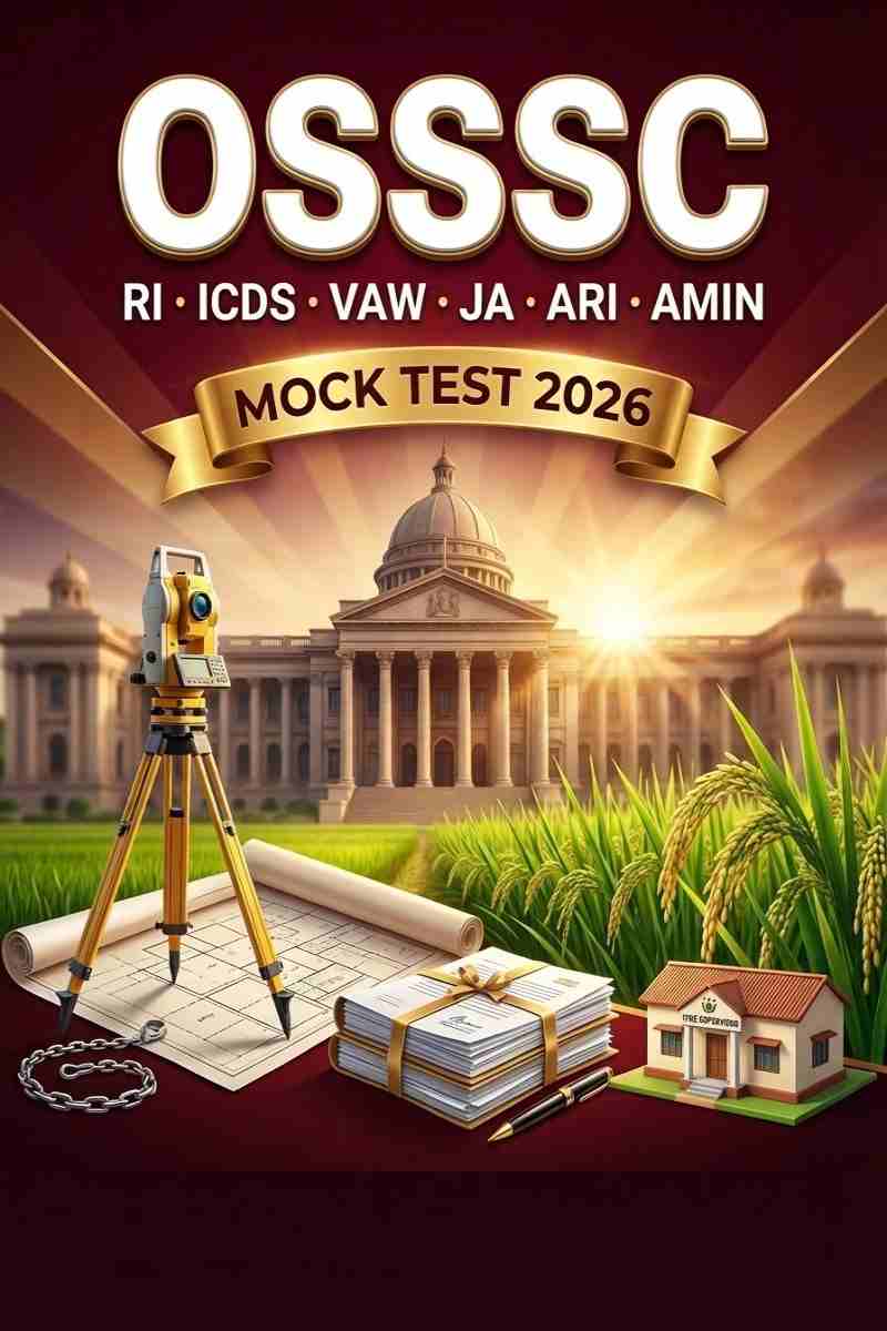 OSSSC RI, ICDS, VAW, JA, ARI, Amin mock test 2026